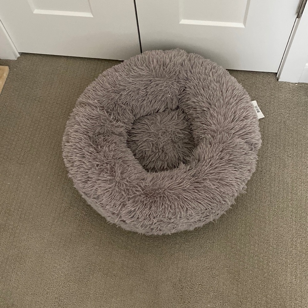 Grey Pet bed.